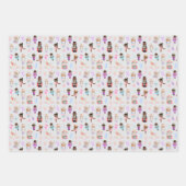 Nutcracker Muster Weihnachten Geschenkpapier Set (Vorderseite 3)