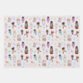 Nutcracker Muster Weihnachten Geschenkpapier Set (Vorderseite 2)