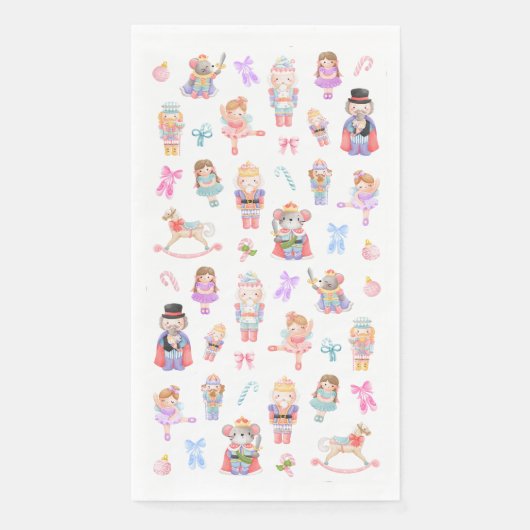 Nutcracker Muster Weihnachten Serviette (Vorderseite)