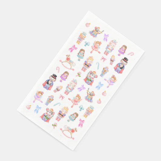 Nutcracker Muster Weihnachten Serviette (Ecke)