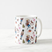 Nutcracker Muster Weihnachtsballett Kaffeetasse (VorderseiteRechts)