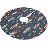 Nutcracker Navy Blauer Muster Weihnachtsbaumrock Polyester Weihnachtsbaumdecke (Schrägansicht)