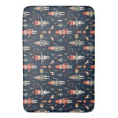 Nutcracker Navy Blue Weihnachten Badematte (Vorderseite Vertikal)