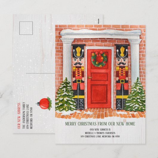 Nutcracker Neue Zuhause Moving Ankündigung Postkar (Vorne/Hinten)