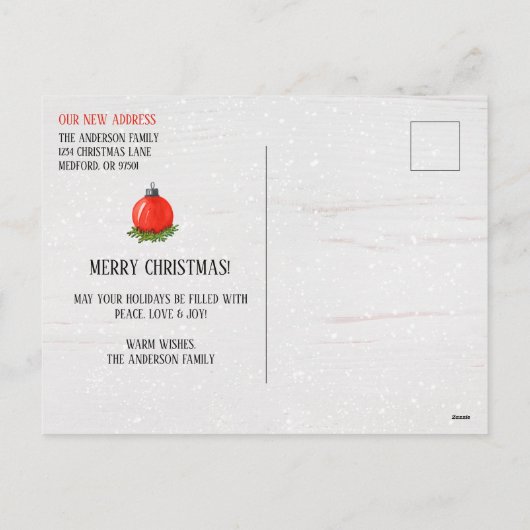 Nutcracker Neue Zuhause Moving Ankündigung Postkar (Rückseite)