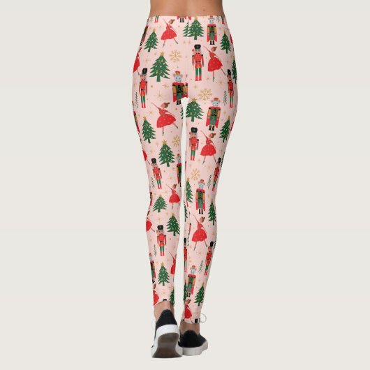 Nutcracker Niedlich Pink Weihnachten Leggings (Rückseite)