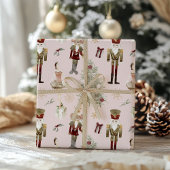 Nutcracker Niedlich Pink Weihnachtswrapping Paper Geschenkpapier