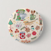 Nutcracker-niedliche Küchenkekse Button (Vorderseite)
