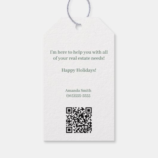 Nutcracker Nuts About Your Referrals Christmas Geschenkanhänger (Rückseite)