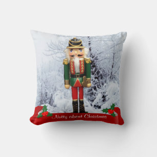 Nutcracker "Nutty about Christmas" Throw Kissen