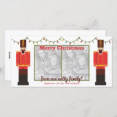 Nutcracker-Nutty Family-Photocard Template Feiertagskarte (Vorne/Hinten)
