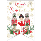 Nutcracker Onederland 1st Birthday Photo Milestone Wimpelkette (Erste Fahne)