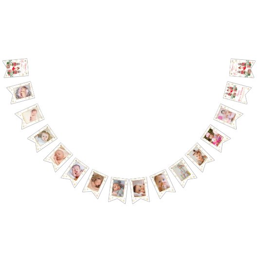 Nutcracker Onederland 1st Birthday Photo Milestone Wimpelkette (Alle)