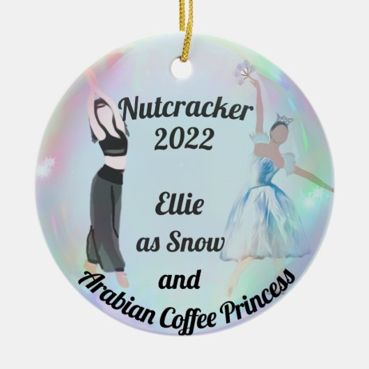 Nutcracker Ornament-Arabian und Schnee Keramik Orn Ornament (Vorne)