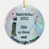 Nutcracker Ornament-Arabian und Schnee Keramik Orn Ornament (Hinten)