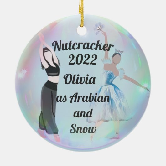Nutcracker Ornament-Arabian und Schnee Keramik Ornament (Hinten)