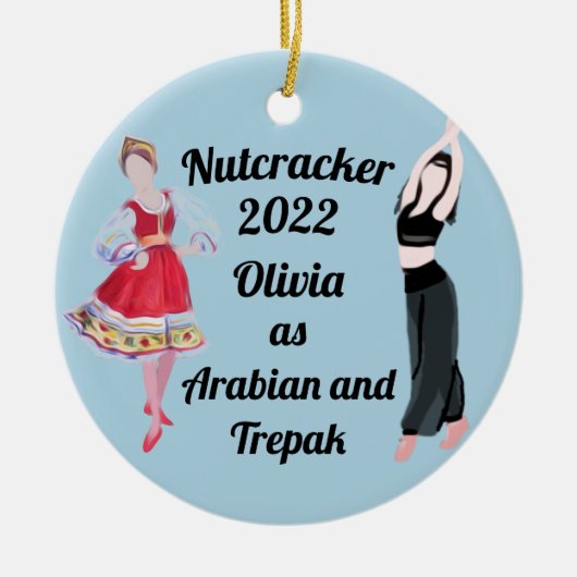 Nutcracker-Ornament- Arabische und Trepak-Keramik Keramik Ornament (Vorne)