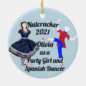 Nutcracker Ornament-Chinese Dancer and Party Girl Keramik Ornament (Hinten)