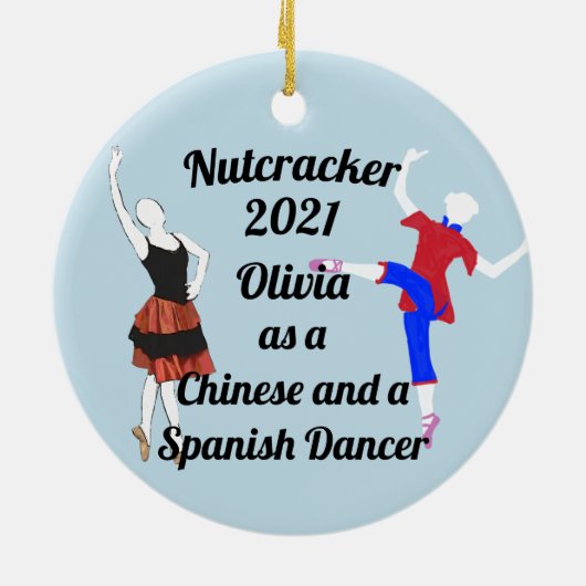 Nutcracker Ornament Chinese und Spanish Dancer (Hinten)
