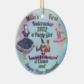 Nutcracker Ornament-Clown, Party Girl, Begleiter Keramik Ornament (Rechts)