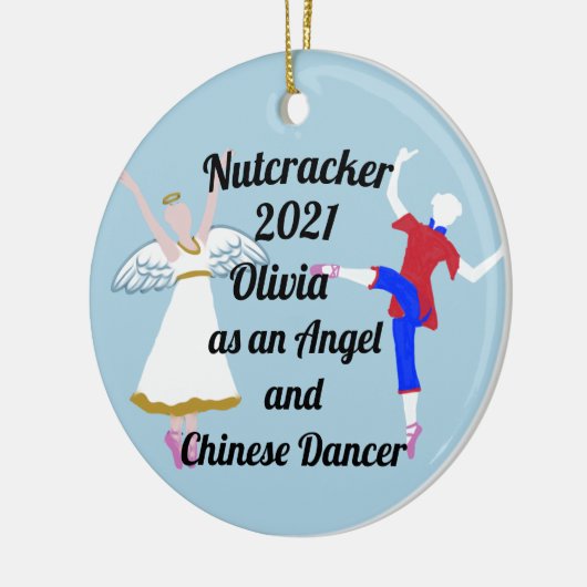 Nutcracker-Ornament - Engel und Chinesisch Keramik Ornament (Links)