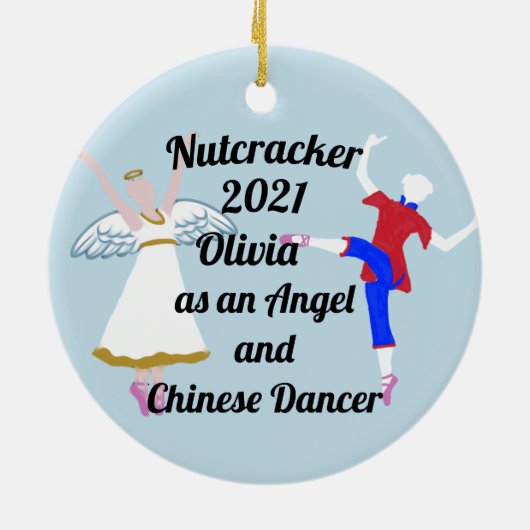 Nutcracker-Ornament - Engel und Chinesisch Keramik Ornament (Hinten)