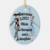 Nutcracker Ornament-Harlequin und SnowflakeKeramik Keramik Ornament (Rechts)