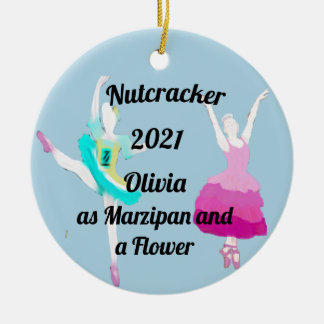 Nutcracker Ornament-Marzipan und eine Blume-Kerami Keramik Ornament