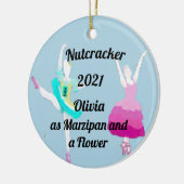 Nutcracker Ornament-Marzipan und eine Blume-Kerami Keramik Ornament (Links)