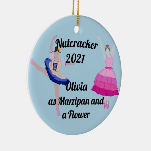 Nutcracker Ornament-Marzipan und eine Blume Keramik Ornament (Rechts)