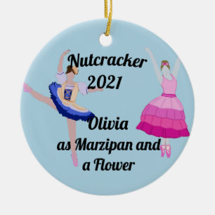 Nutcracker Ornament-Marzipan und eine Blume Keramik Ornament