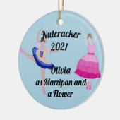 Nutcracker Ornament-Marzipan und eine Blume Keramik Ornament (Links)