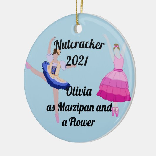 Nutcracker Ornament-Marzipan und eine Blume Keramik Ornament (Links)