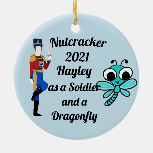 Nutcracker Ornament Soldier und Dragonfly (Hinten)