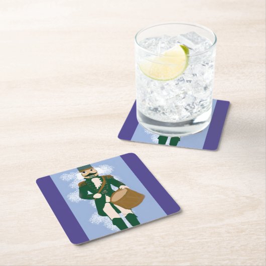 Nutcracker Paper Coasters Frosted Violet Rechteckiger Pappuntersetzer (Vor Ort)