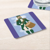 Nutcracker Paper Coasters Frosted Violet Rechteckiger Pappuntersetzer (angewinkelt)