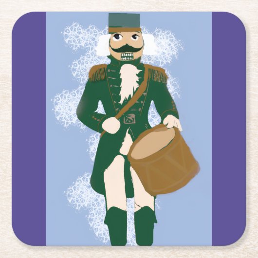 Nutcracker Paper Coasters Frosted Violet Rechteckiger Pappuntersetzer (Vorderseite)