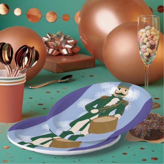 Nutcracker Paper Napkin Blue-Purple Soldier Pappteller (Multi)
