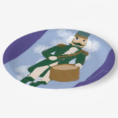 Nutcracker Paper Napkin Blue-Purple Soldier Pappteller (Schrägansicht)