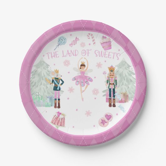 Nutcracker Paper Plate - Das Land der Süßigkeiten Pappteller (Vorderseite)