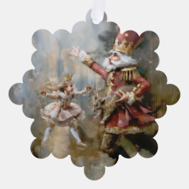 Nutcracker - Papier-Kartendekorationsgeschirr Ornament Karte