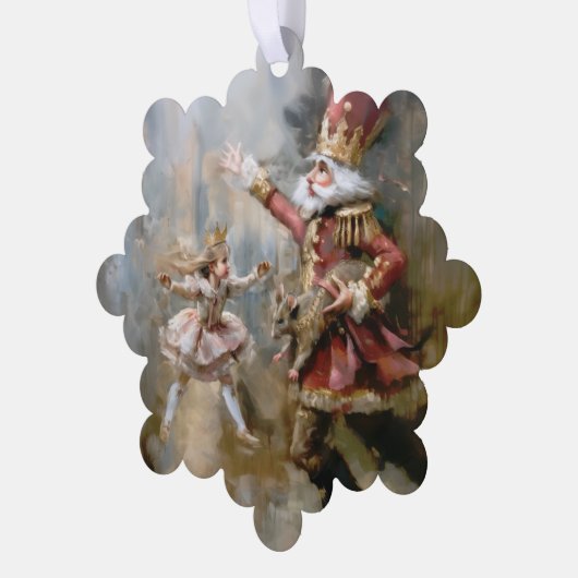 Nutcracker - Papier-Kartendekorationsgeschirr Ornament Karte (Linke Ecke)