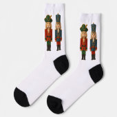 Nutcracker Parade Feiertage Weihnachten Socken (Linkes Detail)