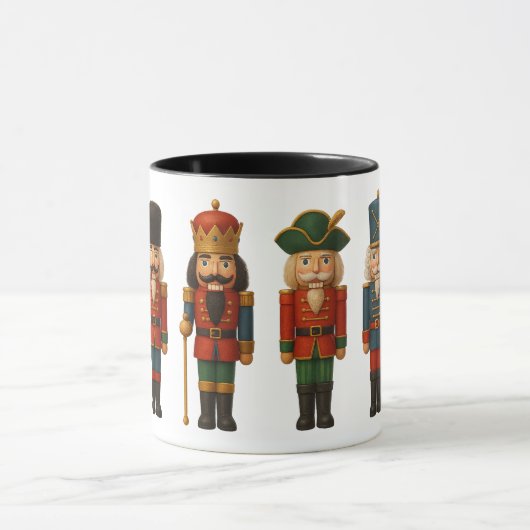 Nutcracker Parade Weihnachts-Kaffee-Tasse Tasse (Zentrum)
