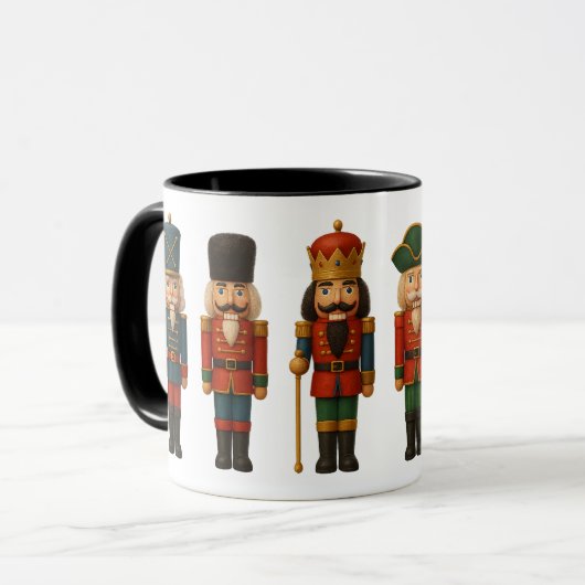 Nutcracker Parade Weihnachts-Kaffee-Tasse Tasse (Vorderseite Links)