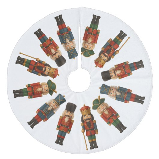 Nutcracker Parade Weihnachtsbaumrock Fleece Weihnachtsbaumdecke (Vorderseite)