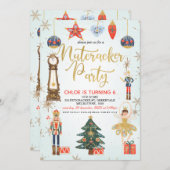 Nutcracker Party Geburtstagseinladung Einladung (Vorne/Hinten)