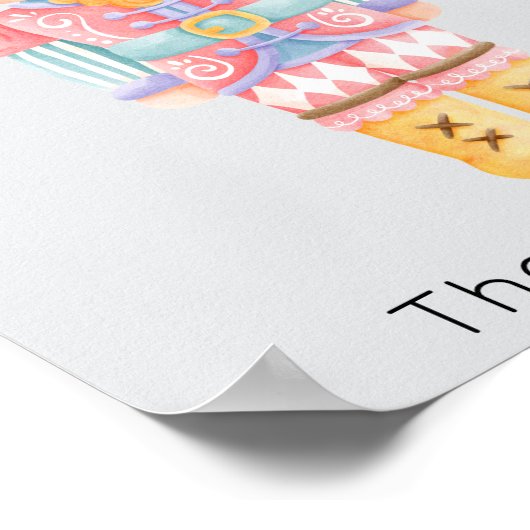 Nutcracker Pastel Christmas Poster (Ecke)