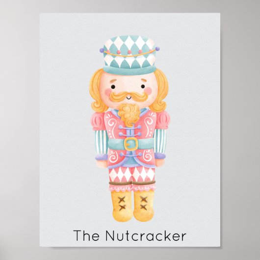 Nutcracker Pastel Christmas Poster (Vorne)