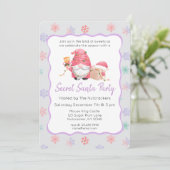 Nutcracker Pastel Christmas Secret Santa Party Einladung (Stehend Vorderseite)